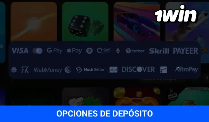 Métodos de pago 1win Colombia Visa, AstroPay